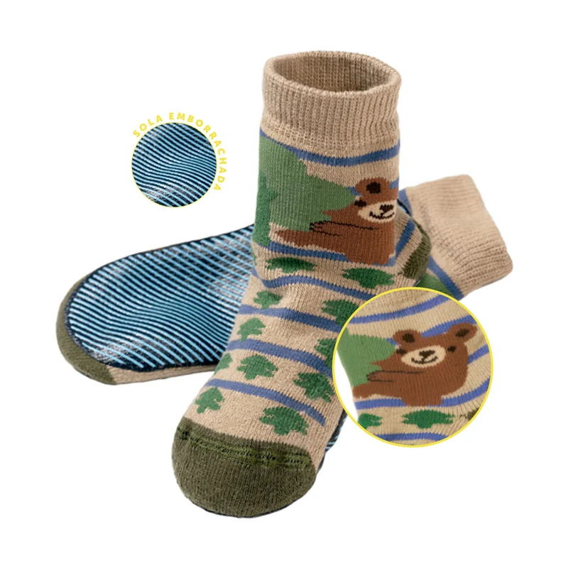 Solek Bebê Estampado Solado Emborrachado Leke - Masculino 15-18 / Menino / Areia