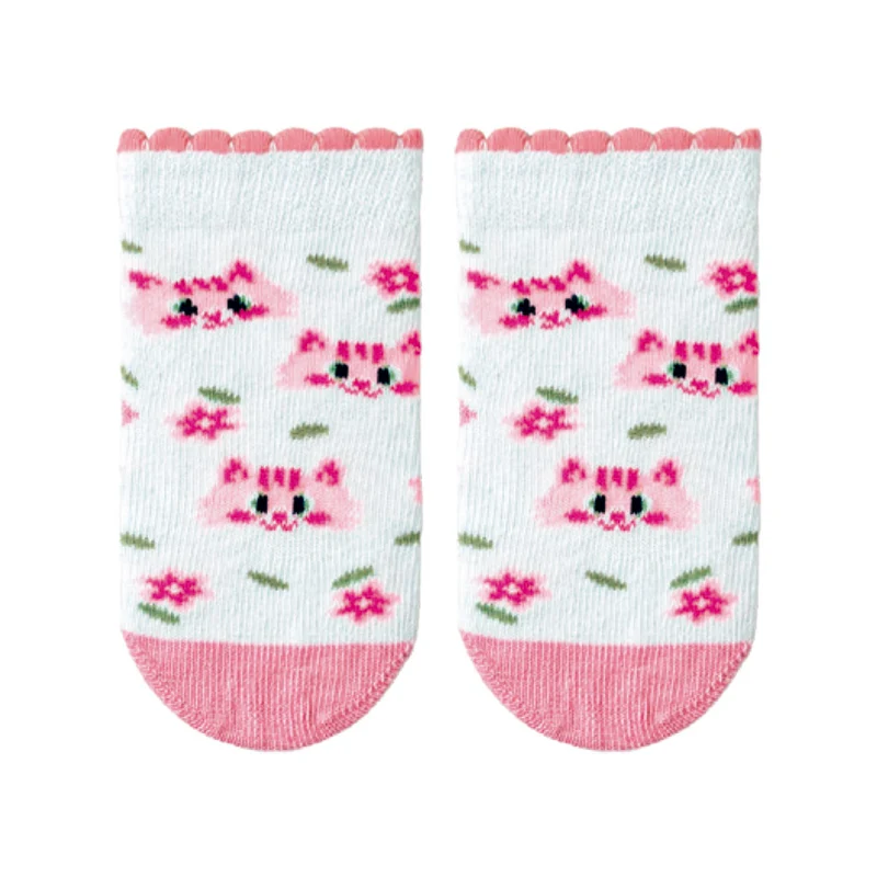 Meia RN Estampada Divertida Leke - Feminina 5-8 / Menina / Rosa