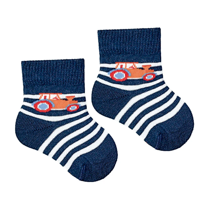 Meia RN Estampada Divertida Leke - Masculina 0-4 / Menino / Grafite