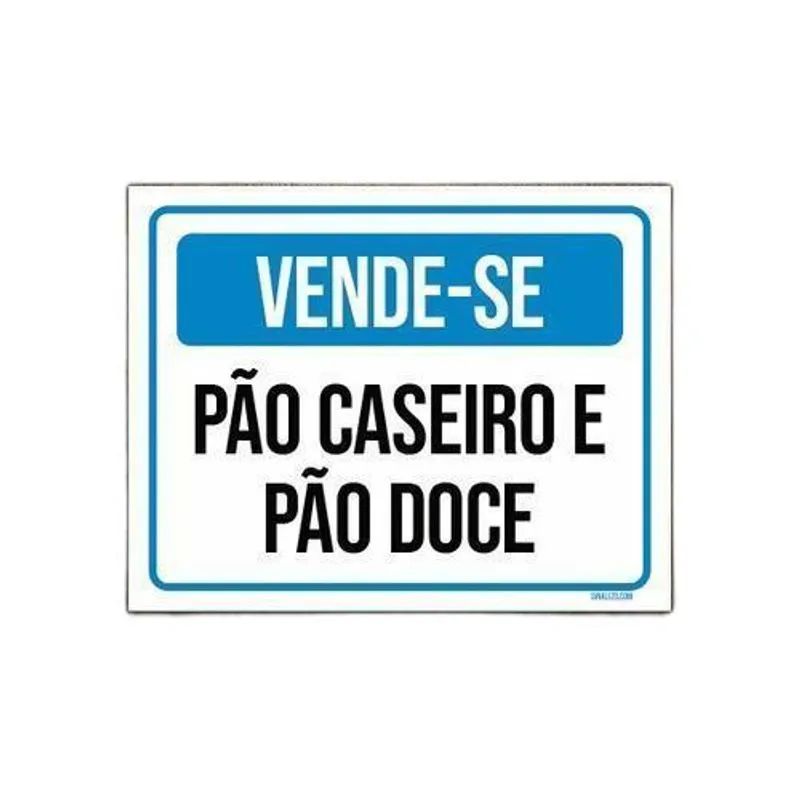 Kit 5 Placas Vende-se Pão Caseiro E Pão Doce