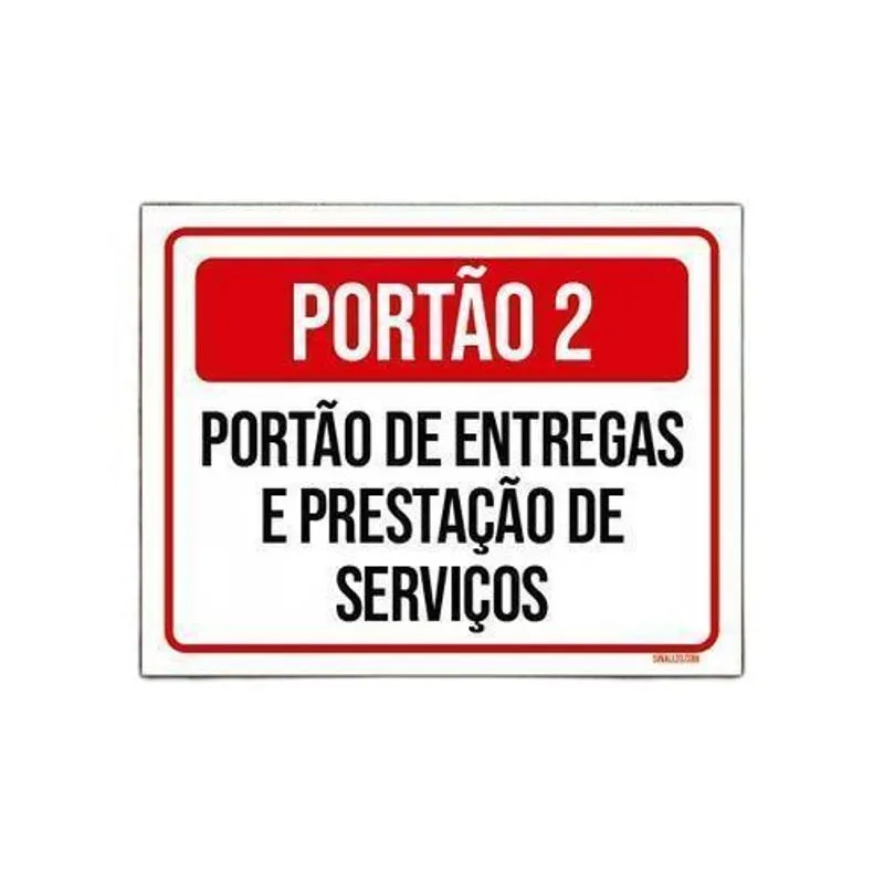 Kit 5 Placas Portão 2 Portão Entregas Prestação Serviços