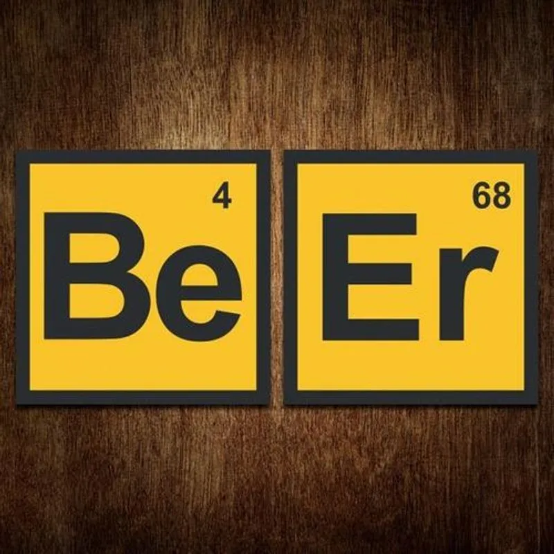 Placa Decorativa De Cerveja - Beer Bar Barbearia (27x27)