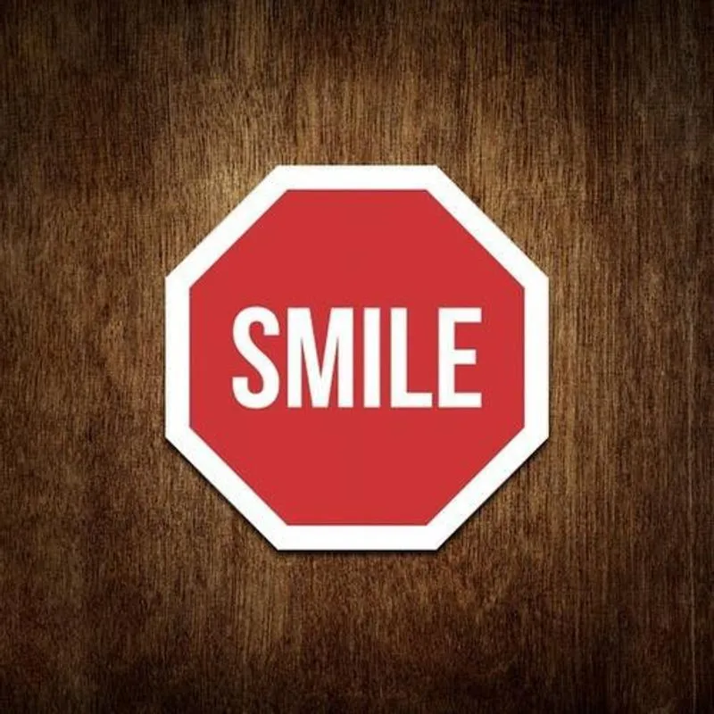 Placa Decorativa - Smile Sorria (27x27)