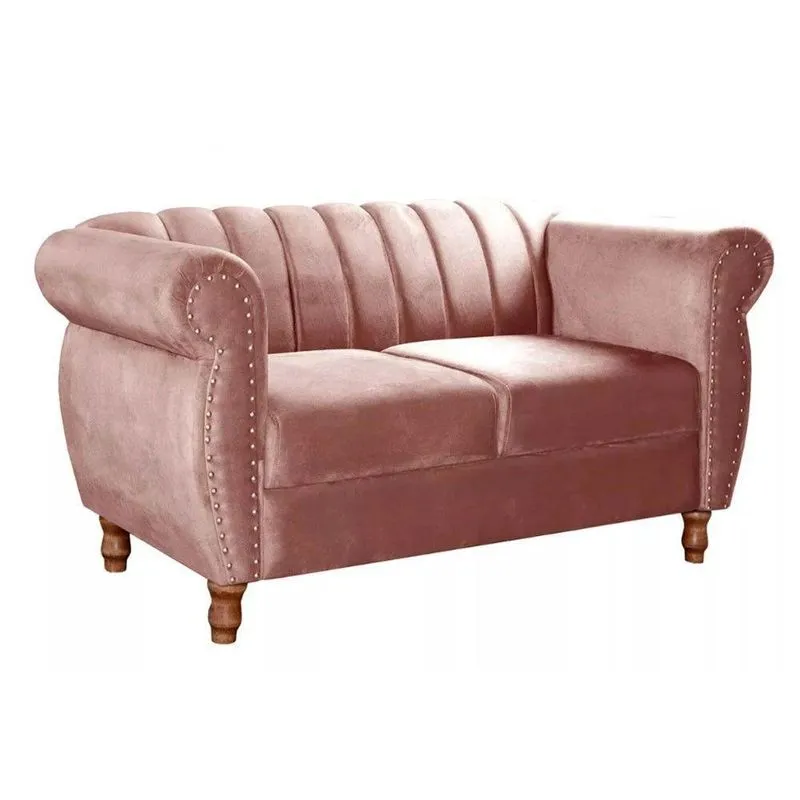 Sofá Realeza Decorativo Chesterfield Namoradeira Retrô Rose