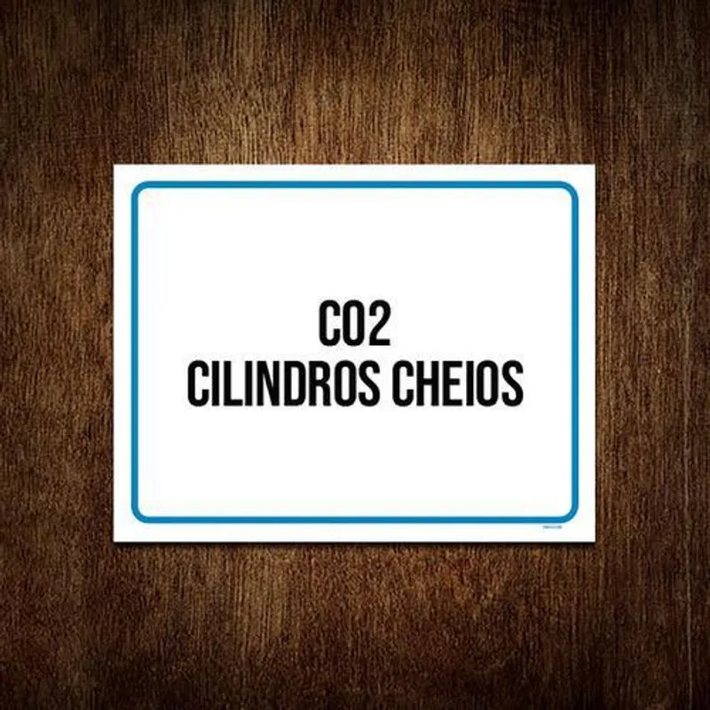 Placa Sinalização - C02 Cilindros Cheios 36x46