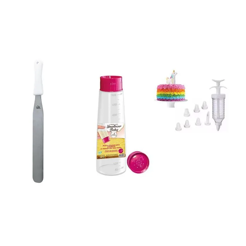 Kit Boleiro Confeiteiro Bisnaga Bicos E Espatula Bolos Torta