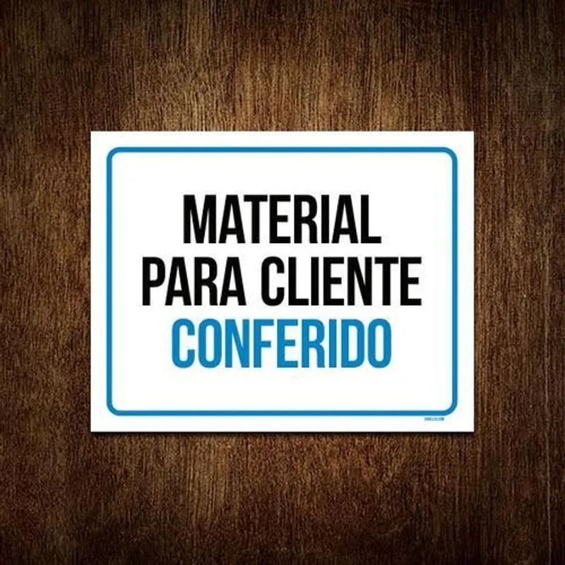 Placa Azul Sinalização - Material Cliente Conferido 18x23
