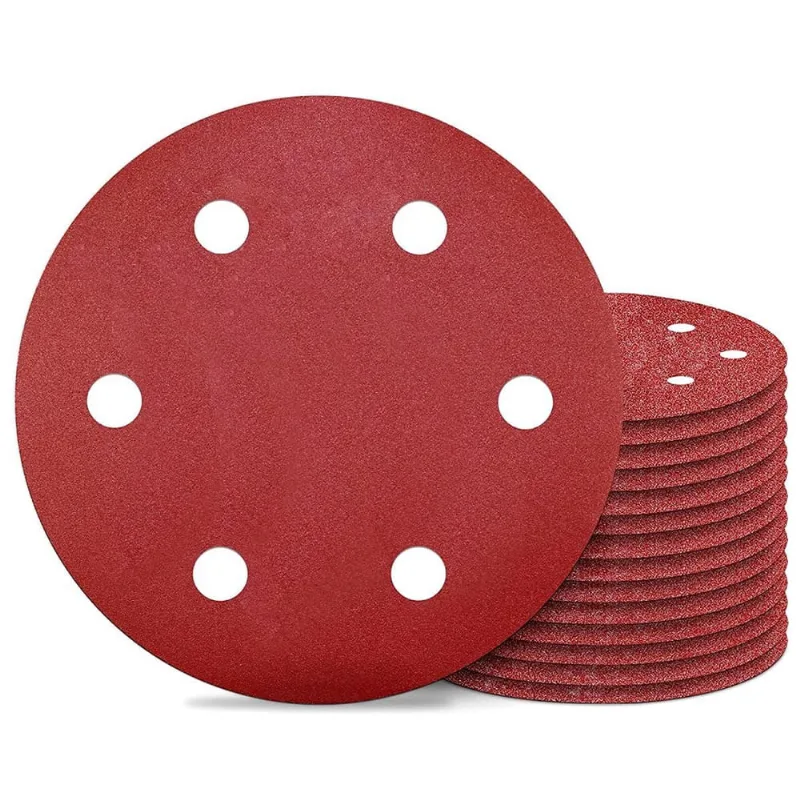 50 X Lixas Disco Grão 9 Polegadas 225Mm 6 Furos Lixadeira