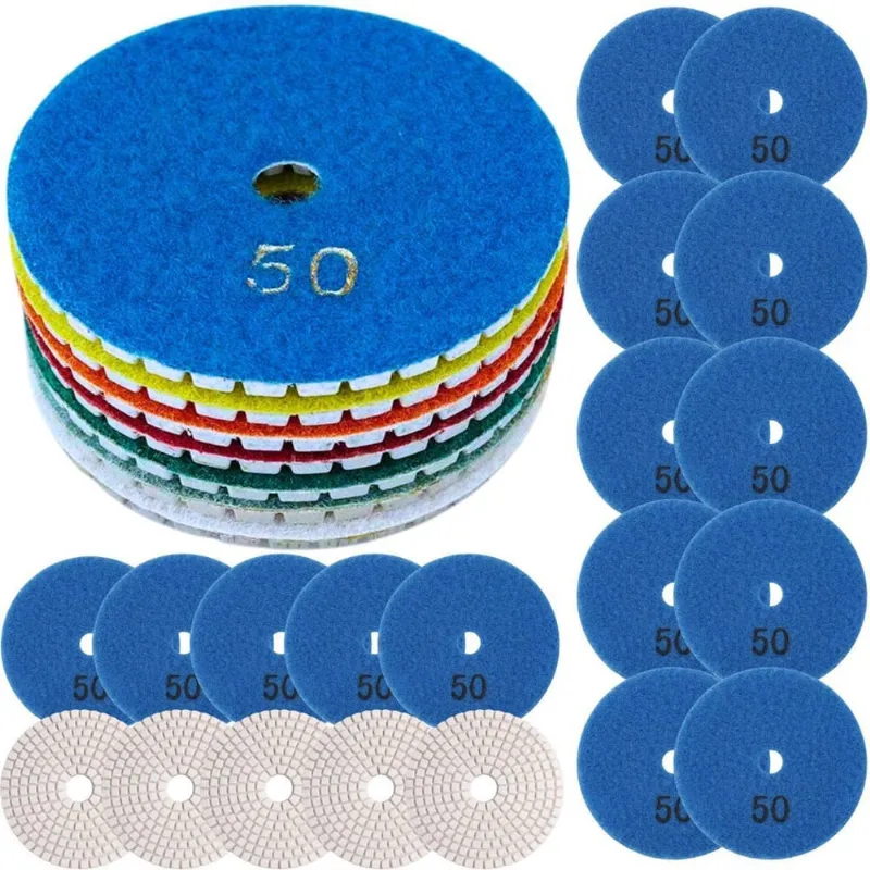 20 X Lixas Discos Grão Liso 4 Pol.100Mm Diamantada Granito