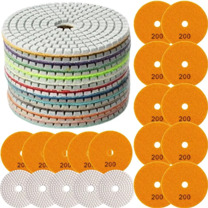 20 X Lixas Discos Grão Liso 4 Pol.100Mm Diamantada Granito
