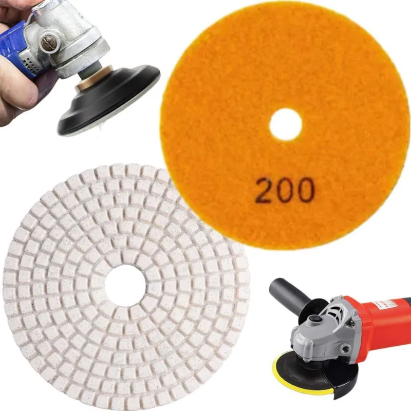 1 X Lixa Discos Grão 4 Pol.100Mm Diamantada Liso Polir