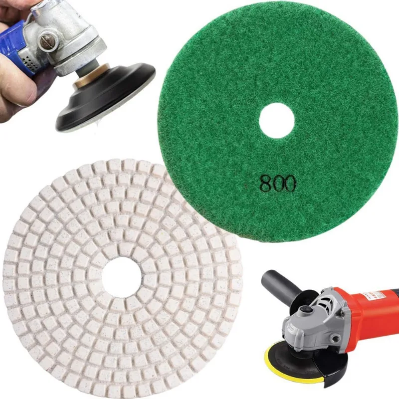 1 X Lixa Discos Grão 4 Pol.100Mm Diamantada Liso Polir