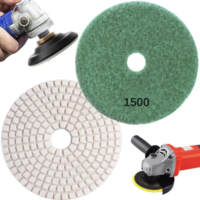 1 X Lixa Discos Grão 4 Pol.100Mm Diamantada Liso Polir