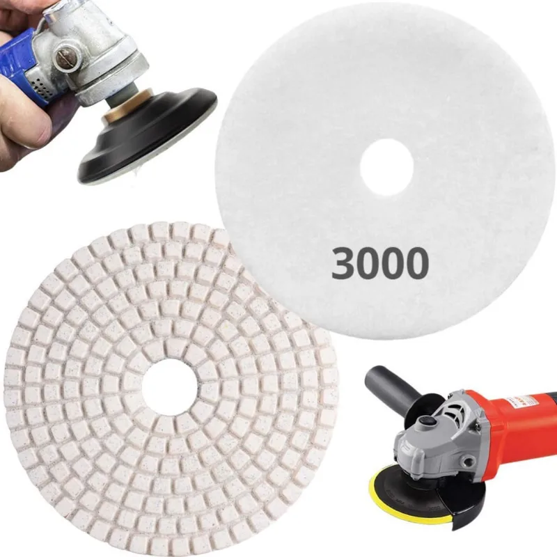 1 X Lixa Discos Grão 4 Pol.100Mm Diamantada Liso Polir