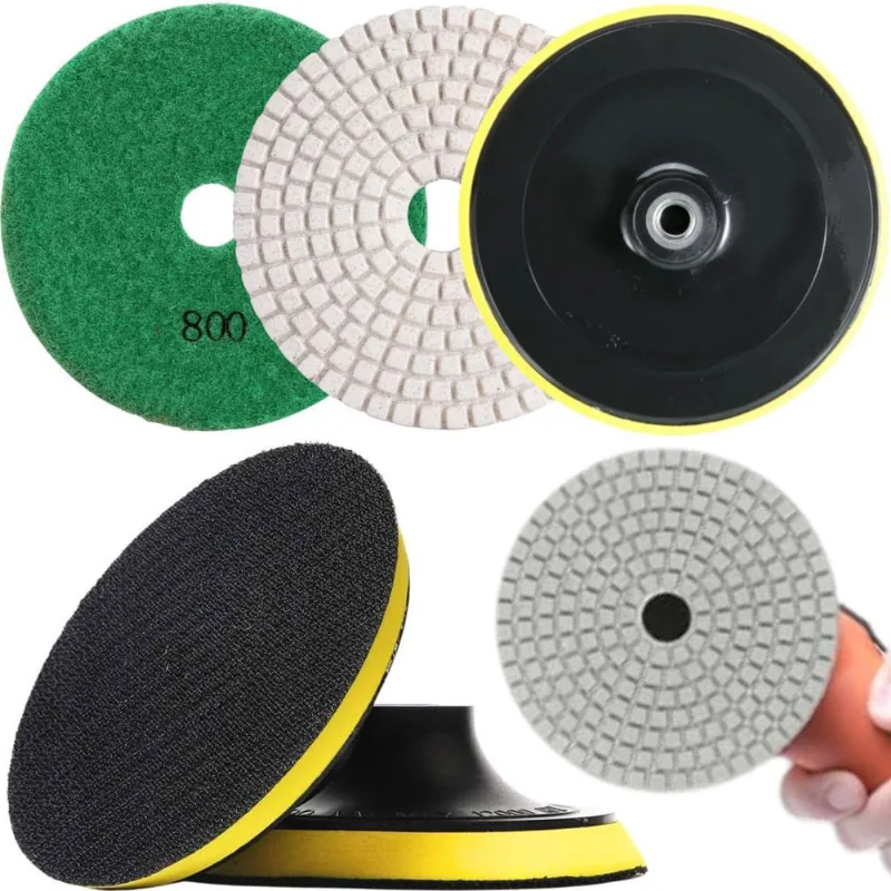 1 X Lixa 4 Pol. 100Mm Diamantada + 1 Disco Prato Suporte