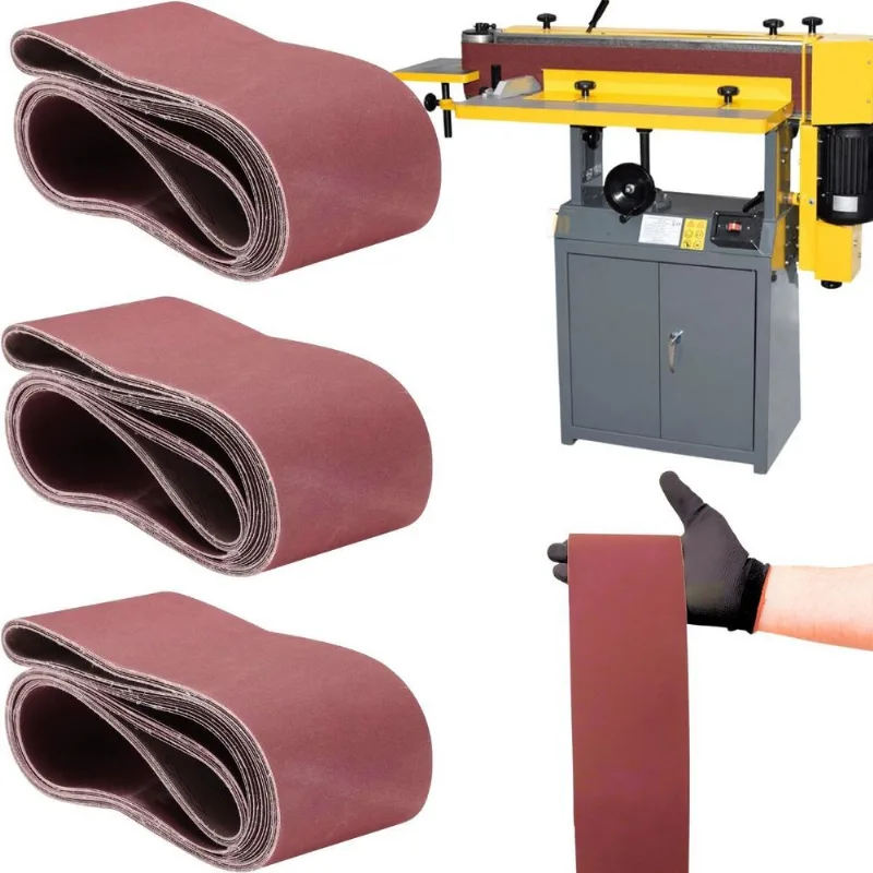 3 X Lixas Cinta Banda 7200x115mm Costado Tecido Óxido