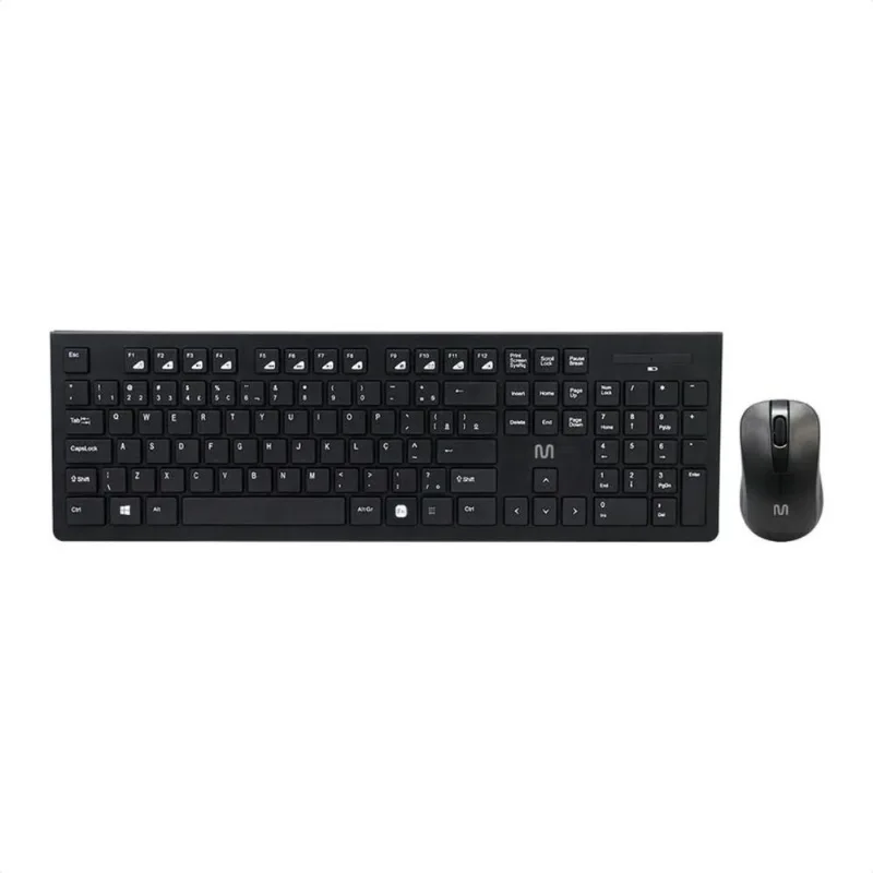 Teclado e Mouse Sem Fio Conforto Multimidia 1200dpi TC212 Multilaser