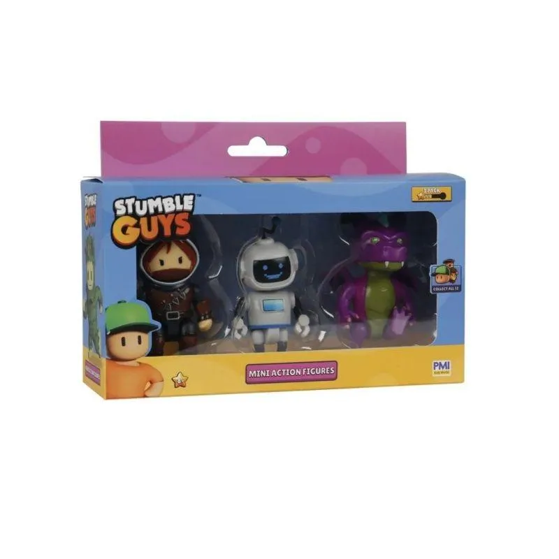 Mini Bonecos Stumble Guys - Staby Kate Stumblebot e Dusk Dragon MULTIKIDS