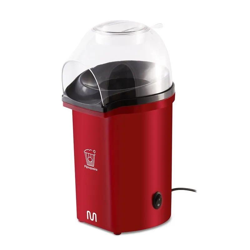 Pipoqueira Elétrica Sem Óleo 220v Com 1200w Vermelha Multi - Go052