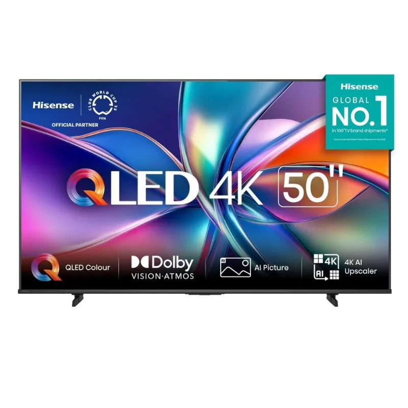 Smart TV 50 4K Hisense 50Q6QV QLED HDR10 Dolby Atmos Vidaa U9 Preto