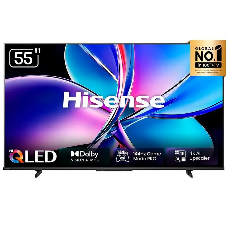 Smart TV Hisense 55" HI-QLED 4K UHD Google TV 144Hz FreeSync Dolby Vision e Dolby Atmos 55Q7QG