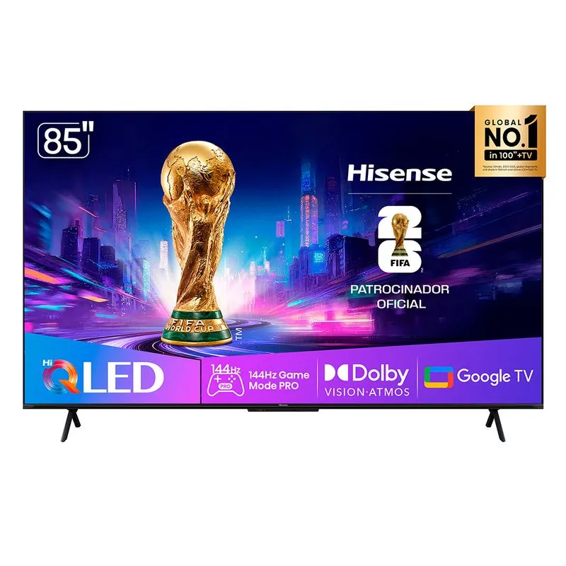 Smart TV Hisense HI-QLED 4K 85" Polegadas com Dolby Vision, Dolby Gaming, Alexa e Google - 85Q7QG