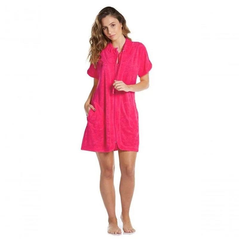 Roupão De Banho Com Zíper Pink - Xpl3