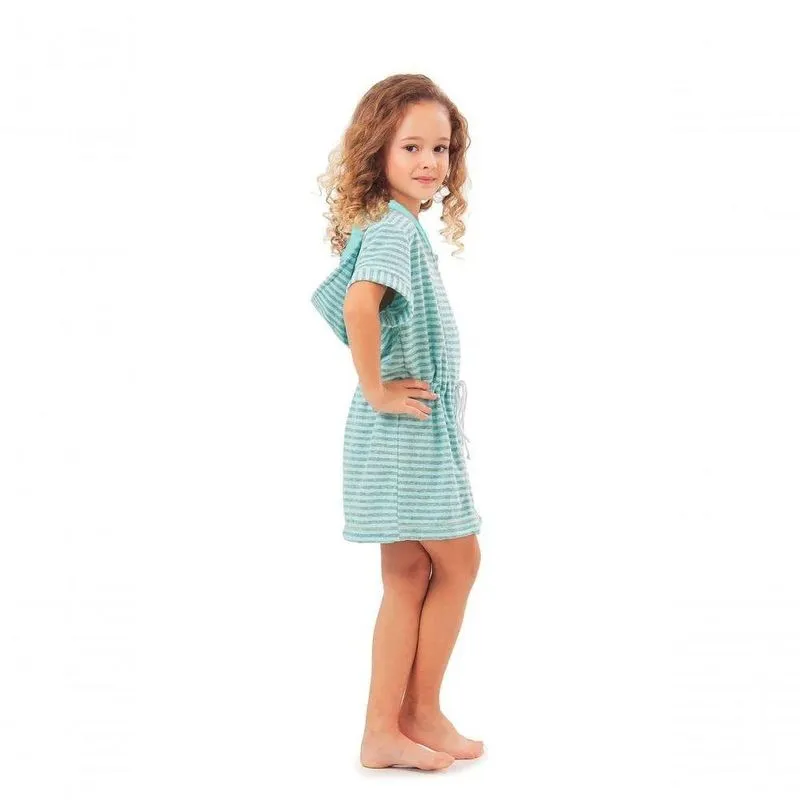 Roupão Infantil Menina Verde Agua Mescla - 16