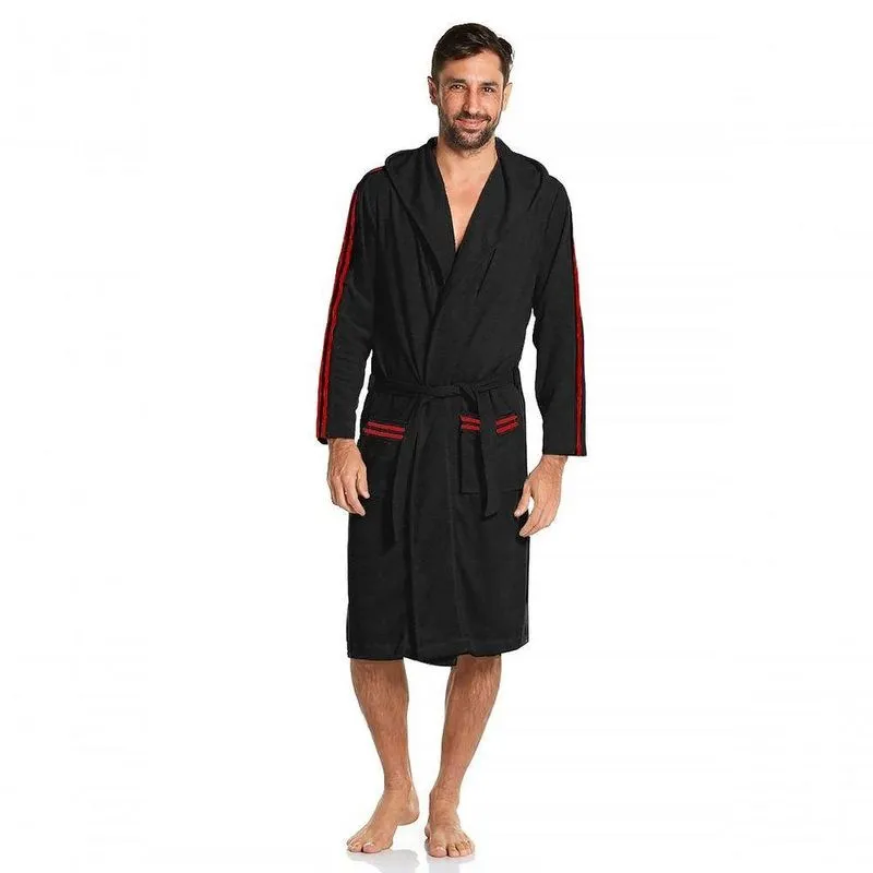 Roupão Masculino Capuz Preto - P