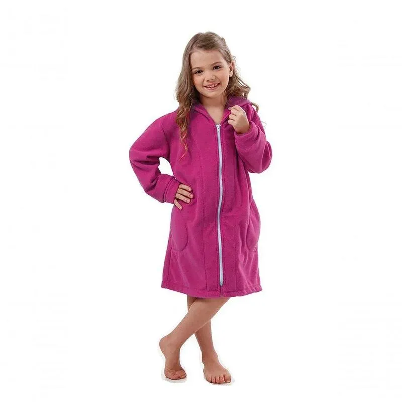 Roupão Infantil Soft Zíper Magenta - 16