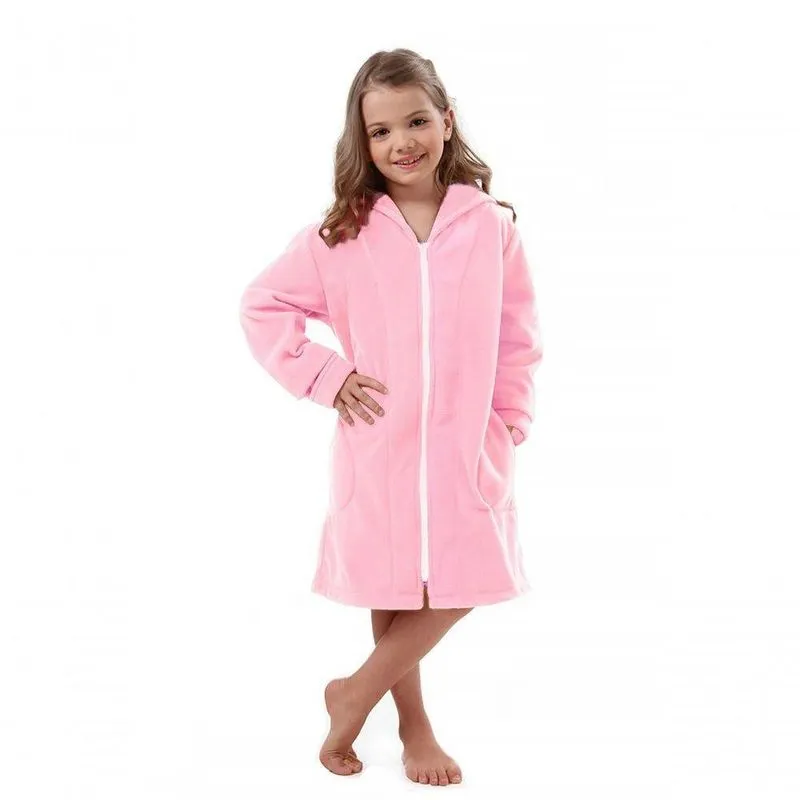 Roupão Infantil Soft Zíper Rosa - 4