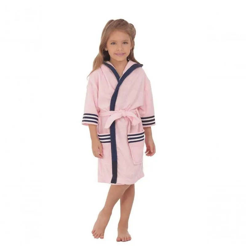 Roupão Infantil Capuz Sport Rosa - 8