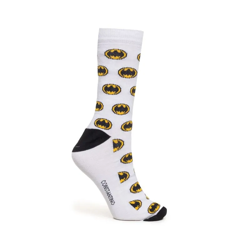 Meia Masculina Constantino Batman Branco 37-44