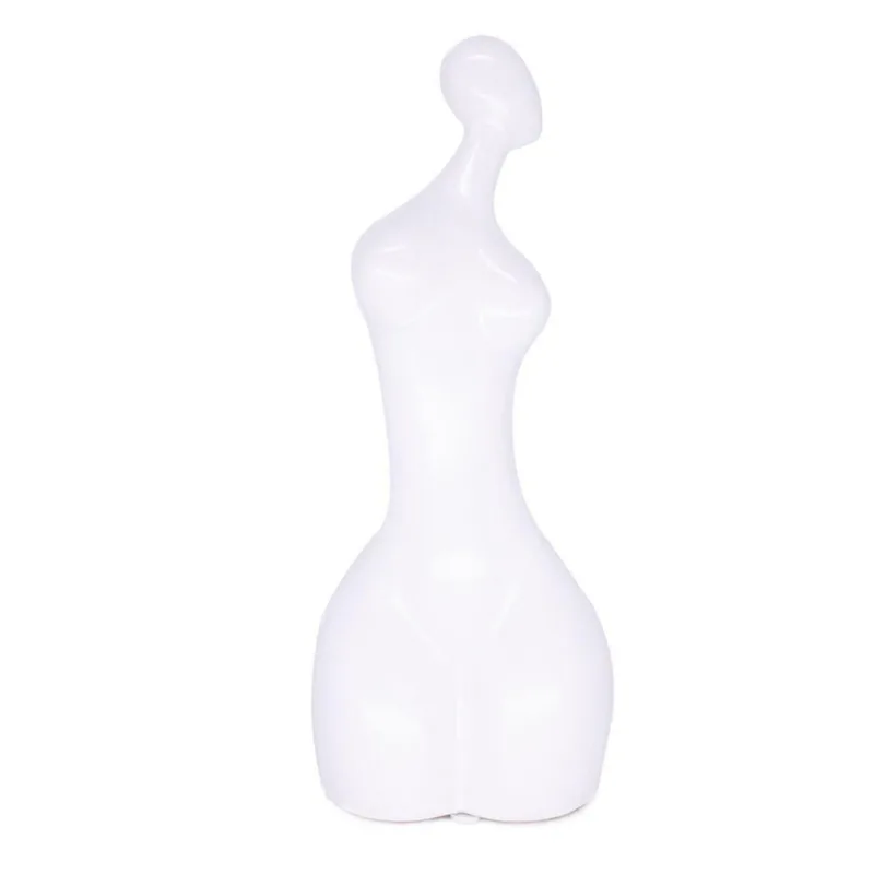 Escultura Decorativa Em Cerâmica Corpo Humano Branco 25 Cm F04 - D'rossi