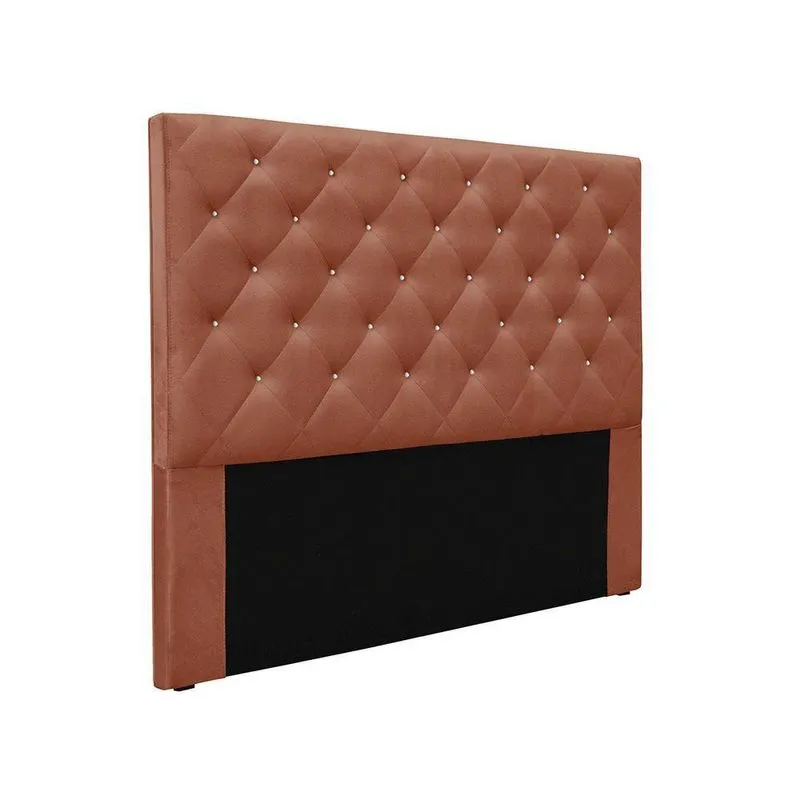 Cabeceira Cama Box Solteiro 90 Cm Tania Veludo Cobre S04 - D'rossi