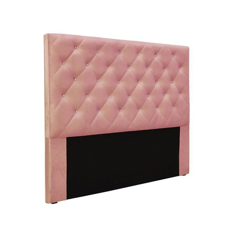 Cabeceira Cama Box King 195 Cm Tania Veludo S04 - D'rossi Cor Rosa