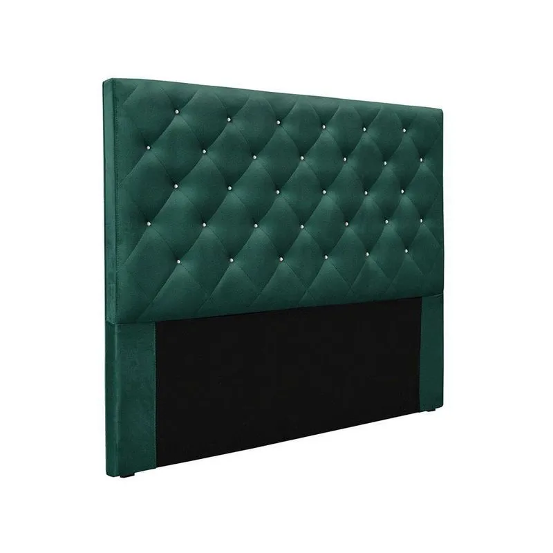 Cabeceira Cama Box King 195 Cm Tania Veludo S04 - D'rossi Cor Verde