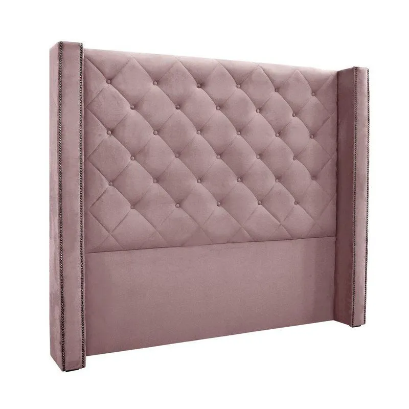 Cabeceira Cama Box King 195 Cm Vicenza Veludo S04 - D'rossi Cor Lilás