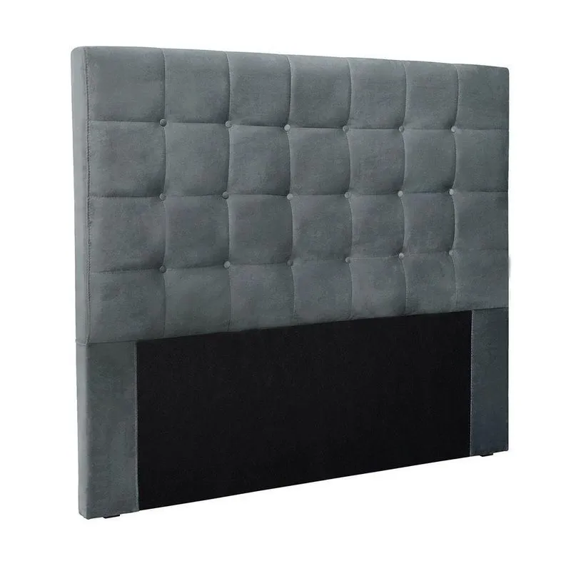 Cabeceira Cama Box Casal 140 Cm Verona Veludo S04 Cor Cinza