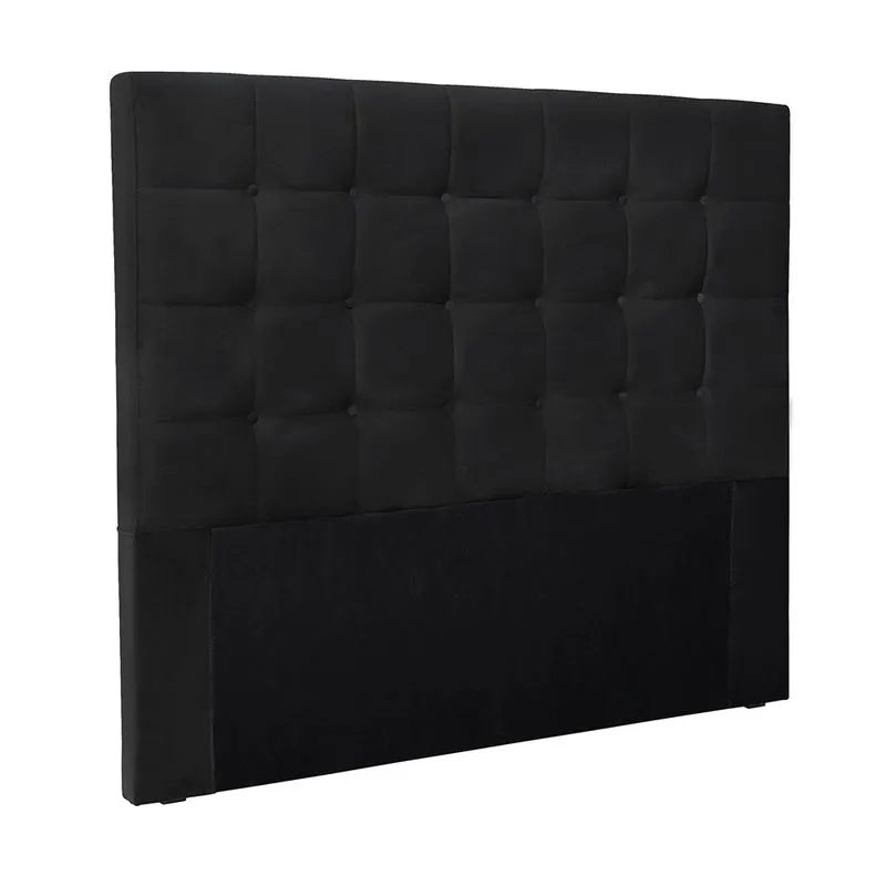 Cabeceira Cama Box Queen 160 cm Verona Veludo Preto S04 - D'Rossi