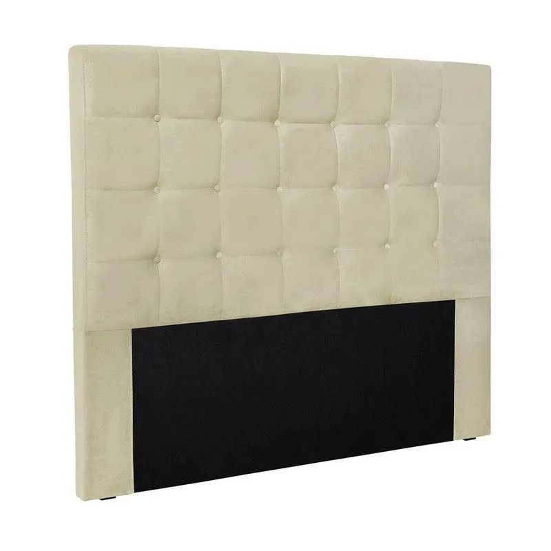 Cabeceira Cama Box King 195 Cm Verona Veludo Bege S04 - D'rossi