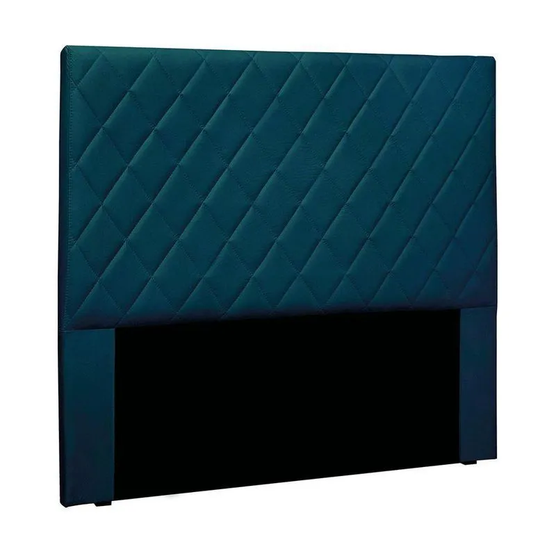 Cabeceira Cama Box Casal 140 Cm Dubai Veludo Azul Marinho S04 - D'rossi