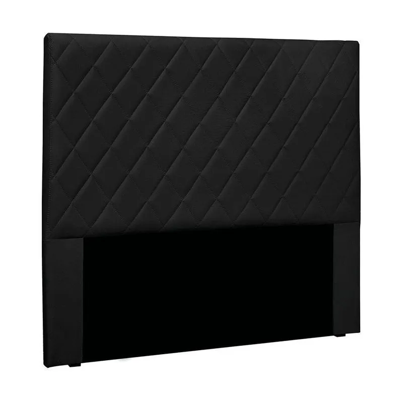 Cabeceira Cama Box Casal 140 Cm Dubai Veludo Preto S04 - D'rossi