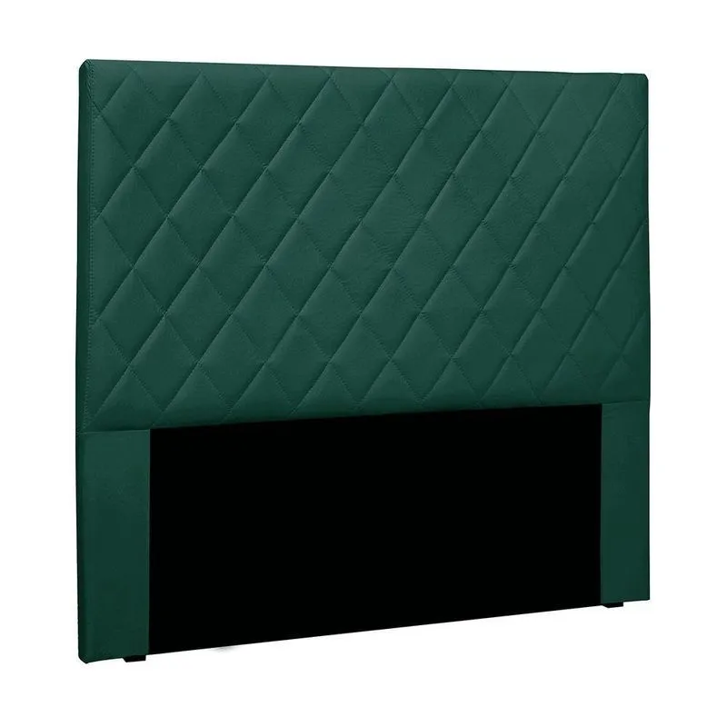 Cabeceira Cama Box King 195 Cm Dubai Veludo S04 - D'rossi Cor Verde