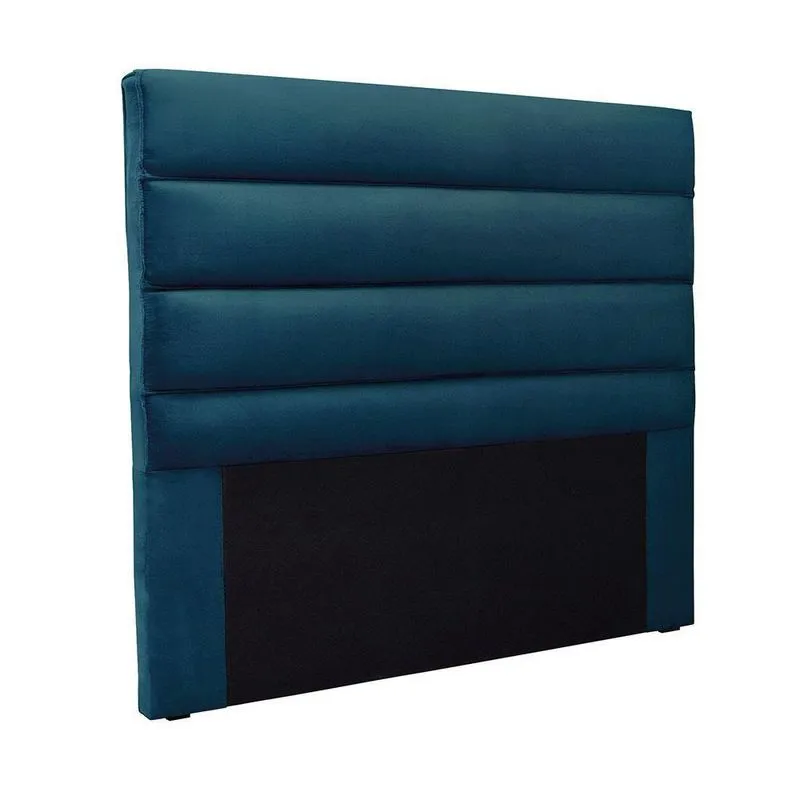 Cabeceira Cama Box Solteiro 90 Cm Arles Veludo Azul Marinho S04 - D'rossi