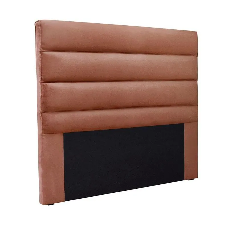 Cabeceira Cama Box Solteiro 90 Cm Arles Veludo S04 - D'rossi Cor Cobre