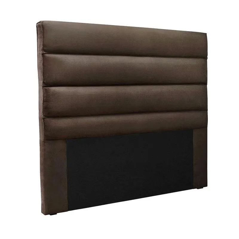 Cabeceira Cama Box Solteiro 90 Cm Arles Veludo S04 - D'rossi Cor Marrom