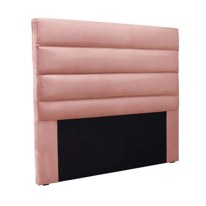 Cabeceira Cama Box Solteiro 90 Cm Arles Veludo Rosa S04 - D'rossi