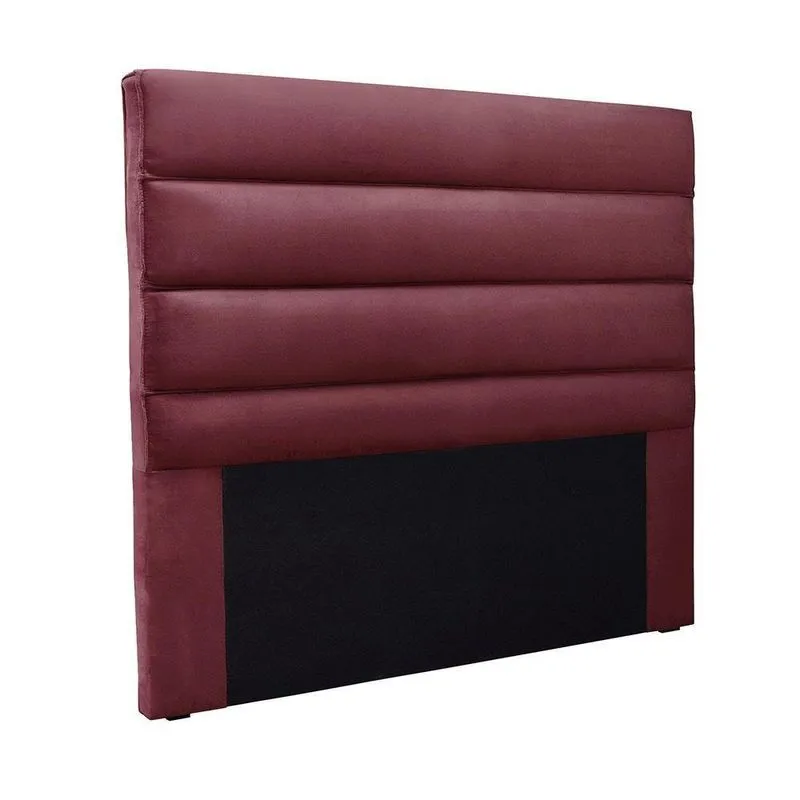 Cabeceira Cama Box Solteiro 90 Cm Arles Veludo S04 - D'rossi Cor Vinho
