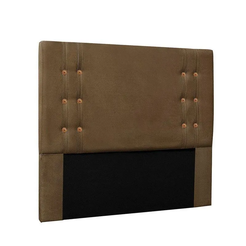 Cabeceira Cama Box Queen 160cm E Recamier Gênova Suede Caramelo S04 - D'rossi